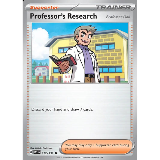 Professor's Research Common 122/131 Pokemon Card Game Prismatic Evolutions