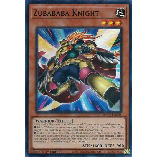 Zubababa Knight DUAD-EN001 Super Yu-Gi-Oh Duelist's Advance