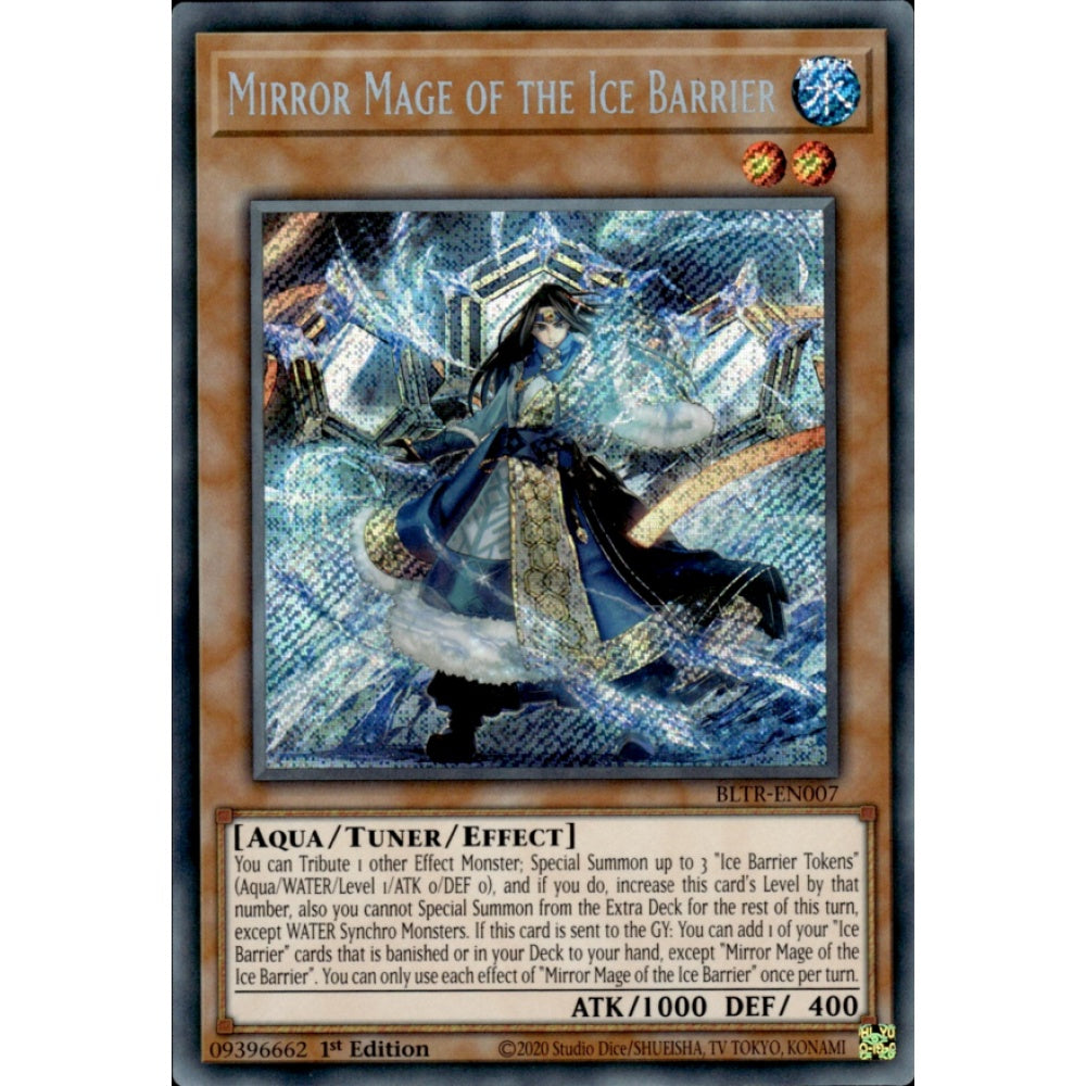 Mirror Mage of the Ice Barrier BLTR-EN007 Secret Secret Rare Yu-Gi-Oh Battles of Legend: Terminal Revenge in Art