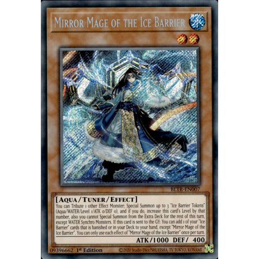 Mirror Mage of the Ice Barrier BLTR-EN007 Secret Secret Rare Yu-Gi-Oh Battles of Legend: Terminal Revenge in Art