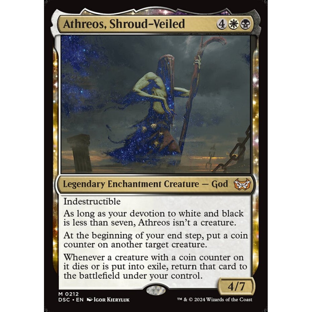 Athreos, Shroud-Veiled, 212, mythic, Magic: The Gathering, Duskmourn: House of Horror