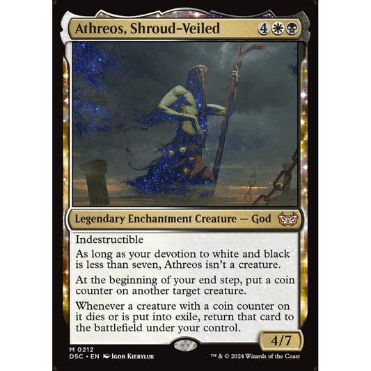 Athreos, Shroud-Veiled, 212, mythic, Magic: The Gathering, Duskmourn: House of Horror