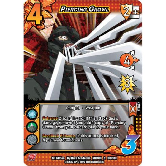Piercing Growl, 030/108, C, UniVersus, MHA04 League of Villains