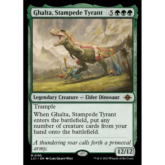 Ghalta, Stampede Tyrant mythic 185 Magic the Gathering The Lost Caverns of Ixalan