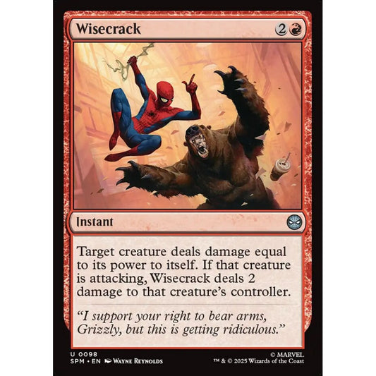 Wisecrack uncommon 98 Magic the Gathering Marvel's Spider-Man
