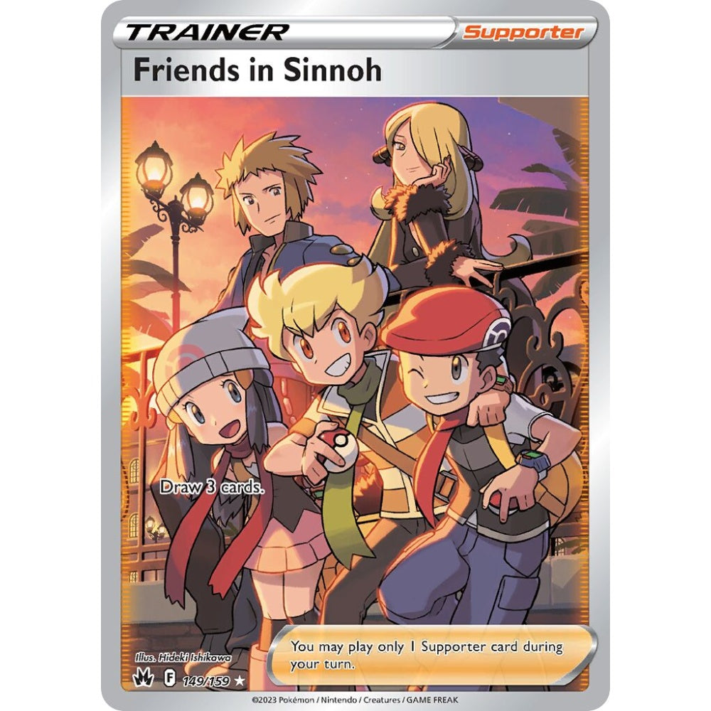 Friends in Sinnoh Rare Ultra 149/159 Pokemon Card Game Crown Zenith