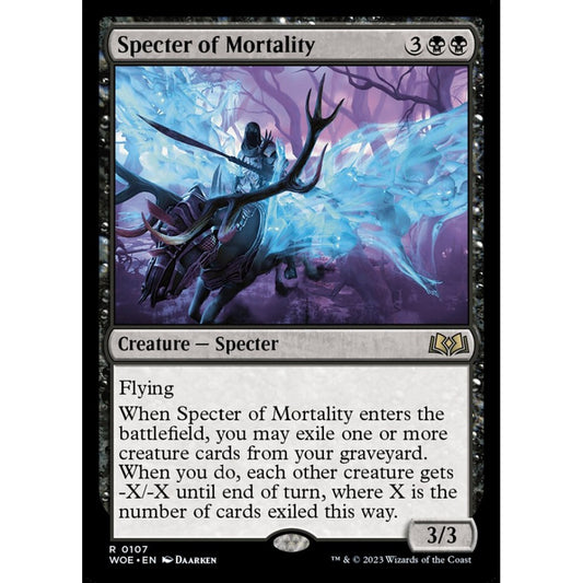 Specter of Mortality, rare, 107, Magic the Gathering, Wilds of Eldraine