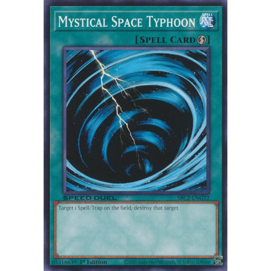 Mystical Space Typhoon RA02-EN048 Super Super Rare Yu-Gi-Oh 25th Anniversary Rarity Collection II in Art