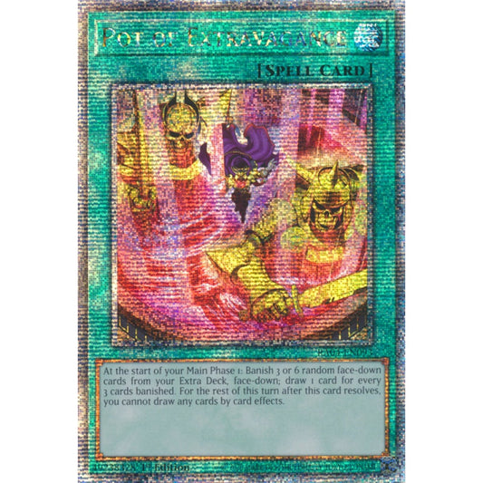 Pot of Extravagance RA04-EN093 QCR Quarter Century Secret Rare Yu-Gi-Oh Quarter Century Stampede in Art