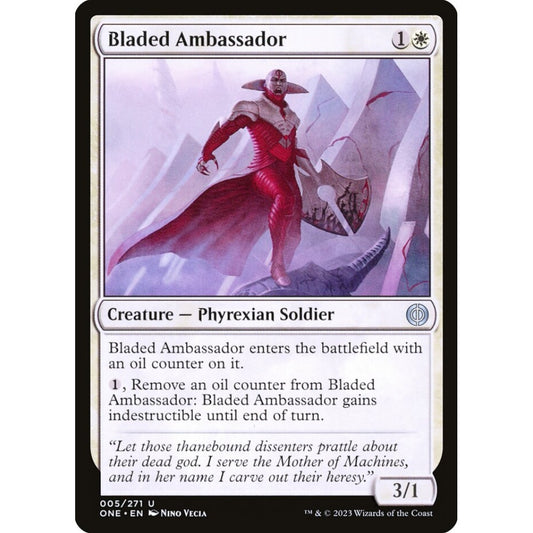 Bladed Ambassador, uncommon, 5, Magic the Gathering, Phyrexia: All Will Be One