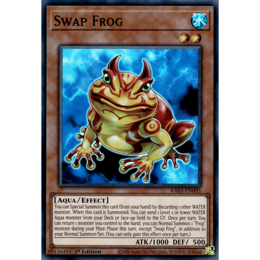 Swap Frog RA03-EN005 Super Super Rare Yu-Gi-Oh Quarter Century Bonanza in Art
