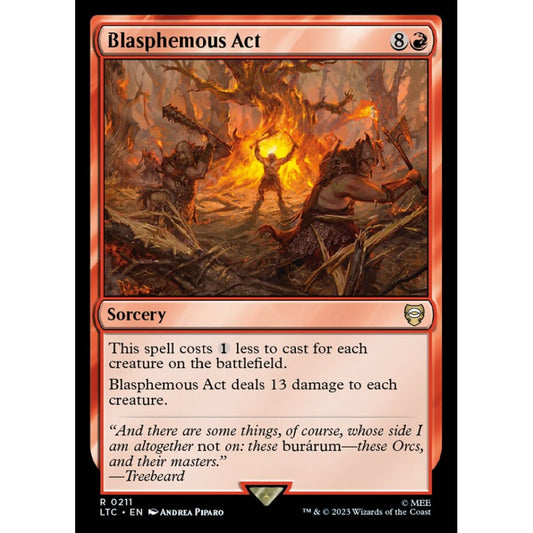 Blasphemous Act, rare, 211, Magic the Gathering, Tales of Middle-earth Commander