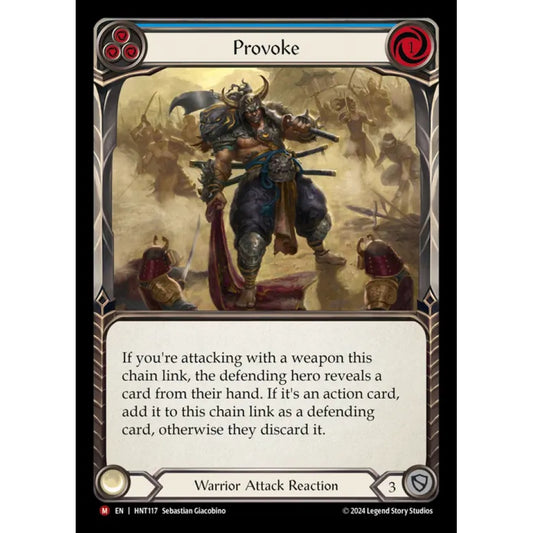 Provoke HNT117-RF Majestic Flesh & Blood Trading Card Game The Hunted in Rainbow Foil Art