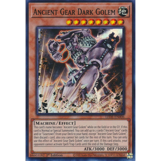 Ancient Gear Dark Golem, LEDE-EN006, Super Rare, Yu-Gi-Oh!, Legacy of Destruction
