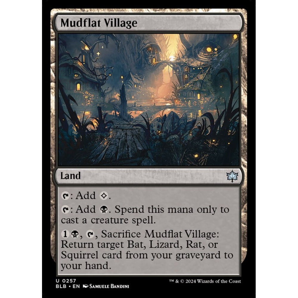 Mudflat Village, 257, uncommon, Magic: The Gathering, Bloomburrow