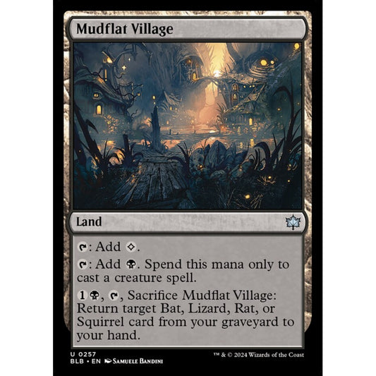 Mudflat Village, 257, uncommon, Magic: The Gathering, Bloomburrow