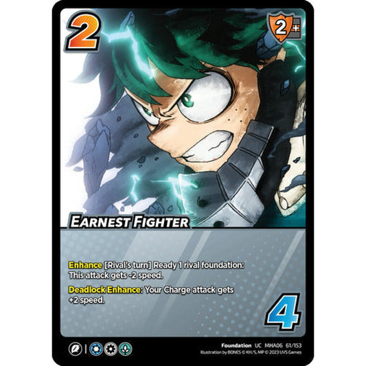 Earnest Fighter, 61/153, UC, UniVersus, MHA06 Jet Burn