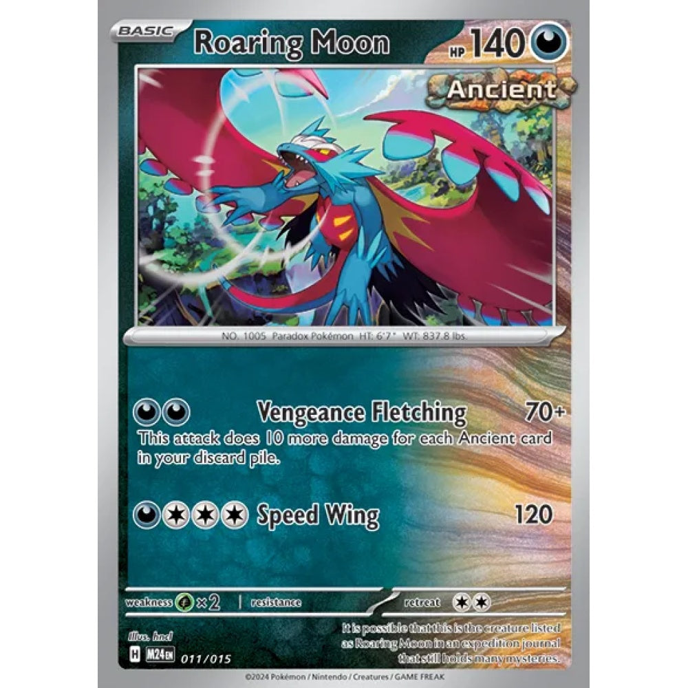 Roaring Moon Fixed 011/015 Pokemon Card Game McDonald's Dragon Discovery 2024