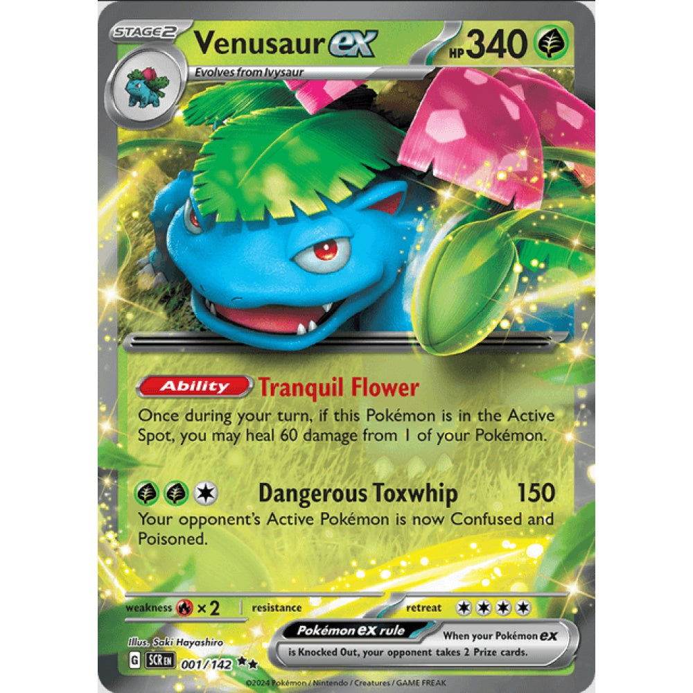 Venusaur ex, 001/142, Double Rare, Pokemon, Stellar Crown