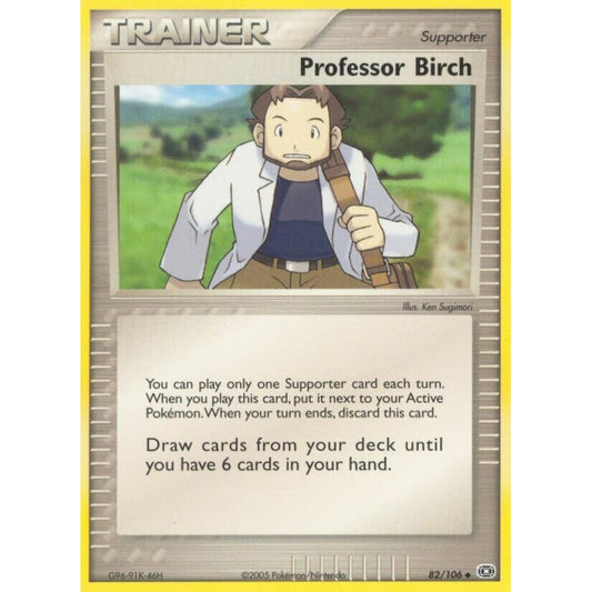 Professor Birch Uncommon 82/106 Pokemon Card Game EX Emerald
