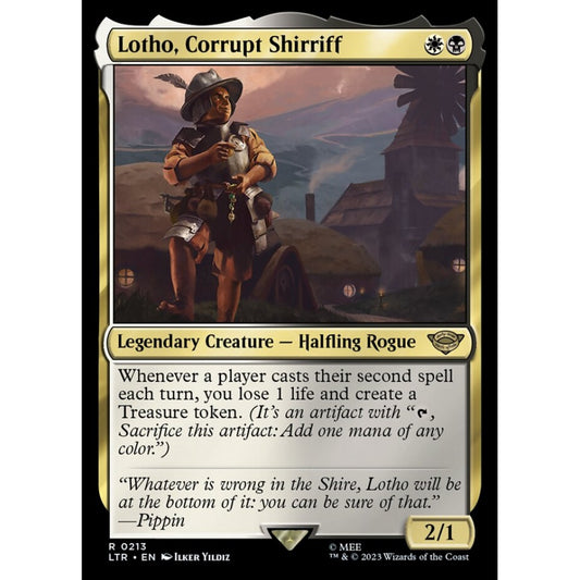 Lotho, Corrupt Shirriff, rare, 213, Magic the Gathering, The Lord of the Rings: Tales of Middle-earth
