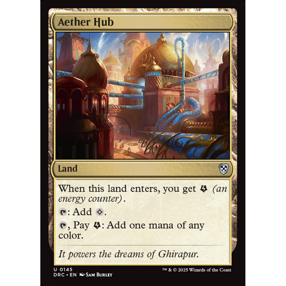Aether Hub, 145, uncommon, Magic: The Gathering, Aetherdrift Commander