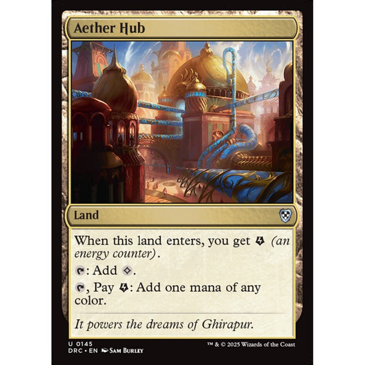 Aether Hub, 145, uncommon, Magic: The Gathering, Aetherdrift Commander