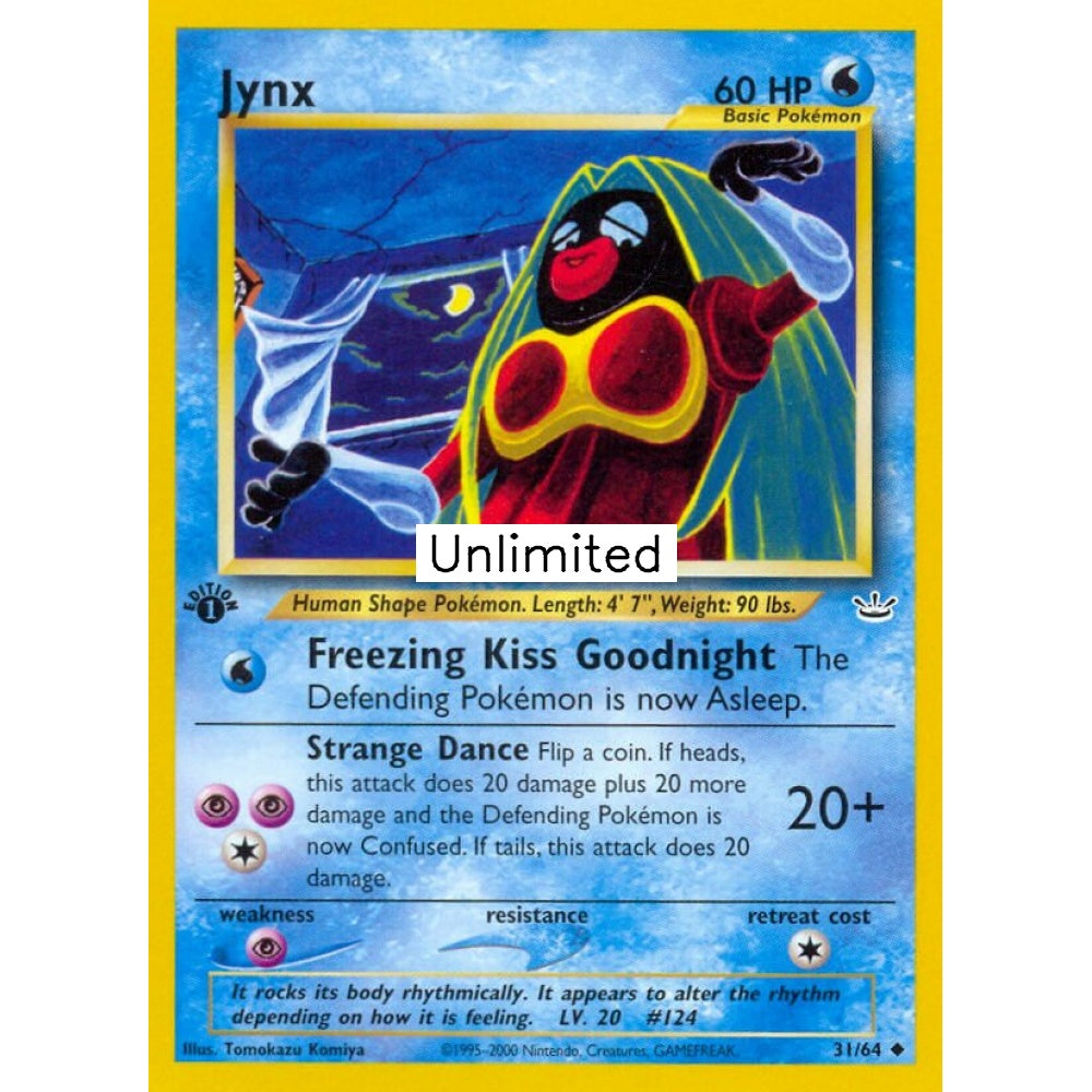 Jynx Uncommon 31/64 Pokemon Card Game Neo Revelation German