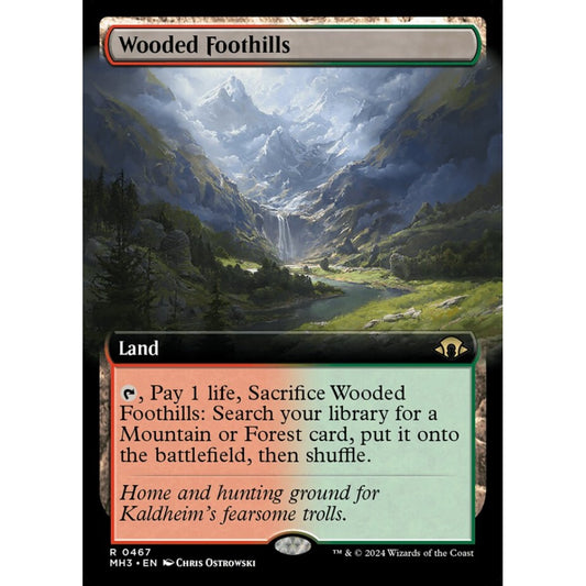 Wooded Foothills, 467, rare, Magic: The Gathering, Modern Horizons 3