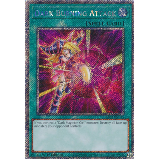 Dark Burning Attack RA04-EN245 QCR Quarter Century Secret Rare Yu-Gi-Oh Quarter Century Stampede in Art