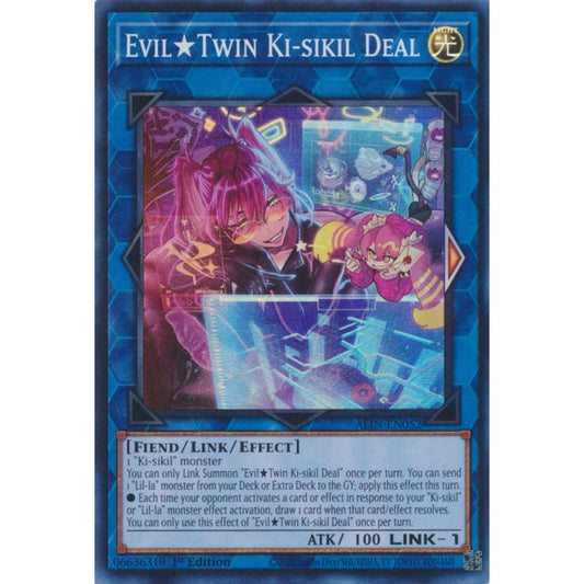 Evil★Twin Ki-sikil Deal ALIN-EN052 Super Super Rare Yu-Gi-Oh Alliance Insight in Art