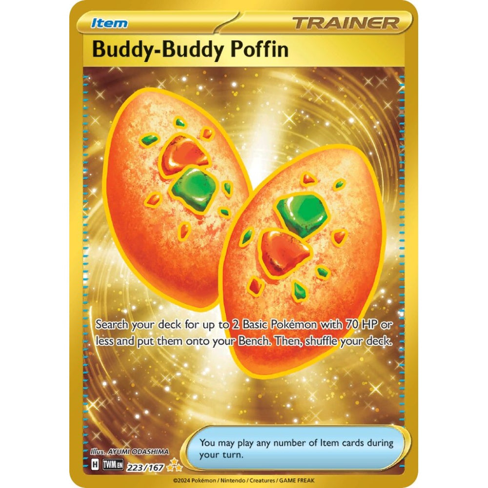Buddy-Buddy Poffin Hyper Rare 223/167 Pokemon Card Game Twilight Masquerade