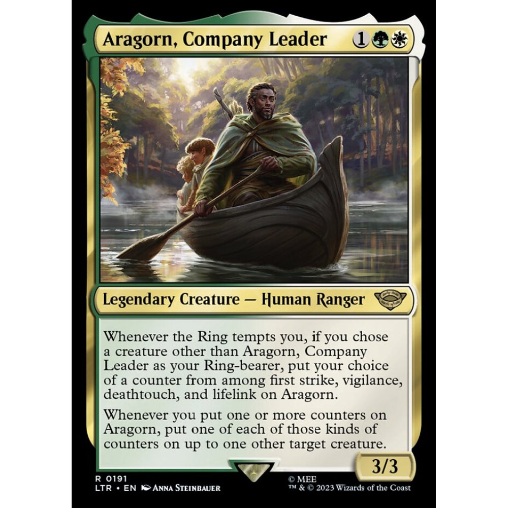 Aragorn, Company Leader, rare, 191, Magic the Gathering, The Lord of the Rings: Tales of Middle-earth