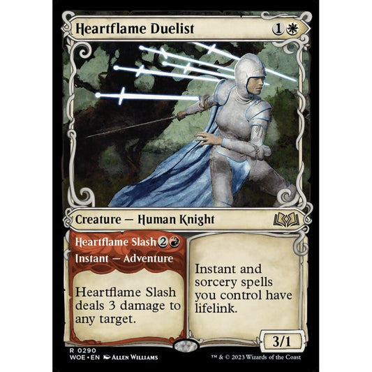 Heartflame Duelist // Heartflame Slash, rare, 290, Magic the Gathering, Wilds of Eldraine