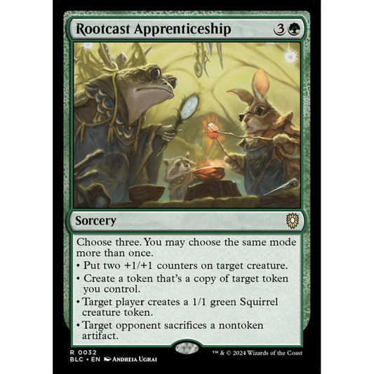Rootcast Apprenticeship, 32, rare, Magic: The Gathering, Bloomburrow