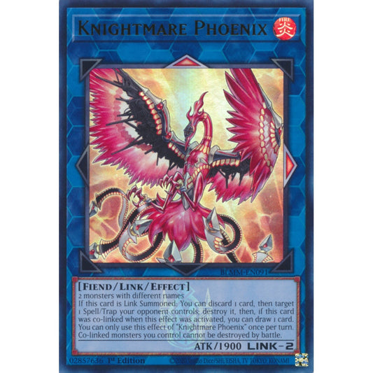 Knightmare Phoenix RA03-EN042 Super Super Rare Yu-Gi-Oh Quarter Century Bonanza in Art