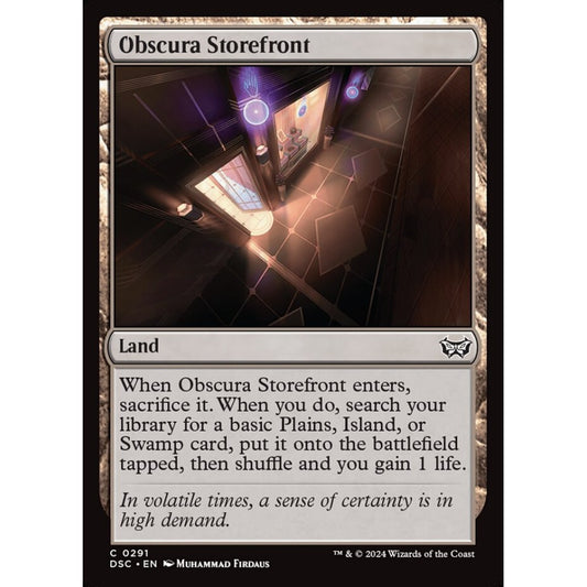 Obscura Storefront, 291, common, Magic: The Gathering, Duskmourn: House of Horror