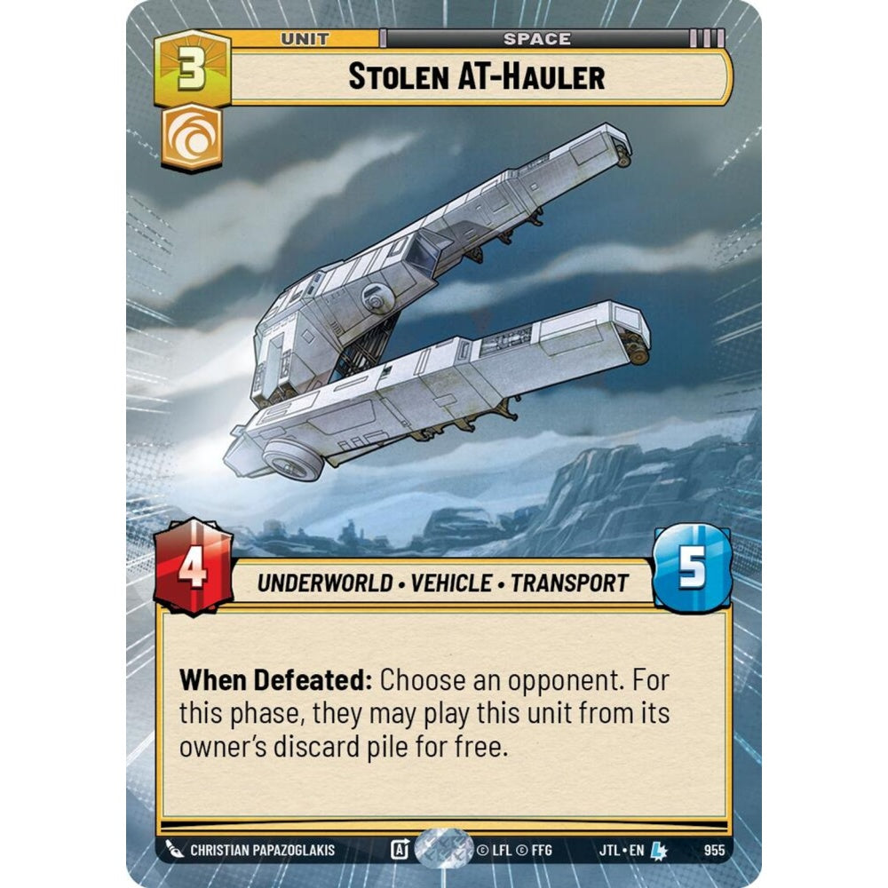 Stolen AT-Hauler, L, JTL 955) Hyperspace Foil, Star Wars Unlimited