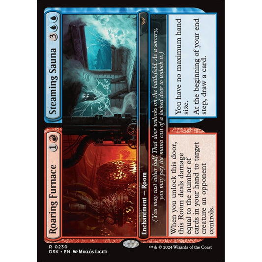 Roaring Furnace // Steaming Sauna, 230, rare, Magic: The Gathering, Duskmourn: House of Horror