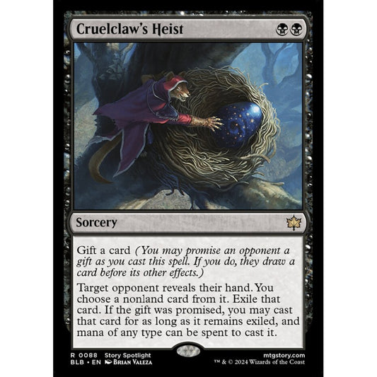 Cruelclaw's Heist, 88, rare, Magic: The Gathering, Bloomburrow