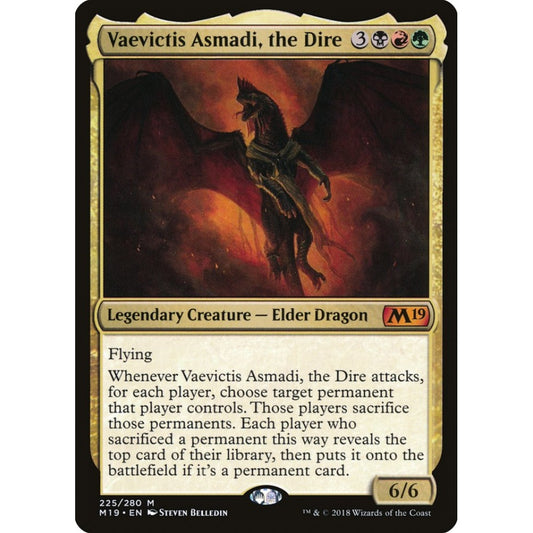 Vaevictis Asmadi, the Dire mythic 225 Magic the Gathering Core Set 2019