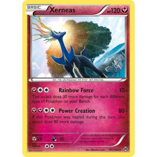 Xerneas Rare Holo 107/162 Pokemon Card Game BREAKthrough