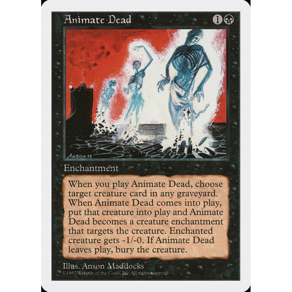 Animate Dead uncommon 140 Magic the Gathering Fifth Edition