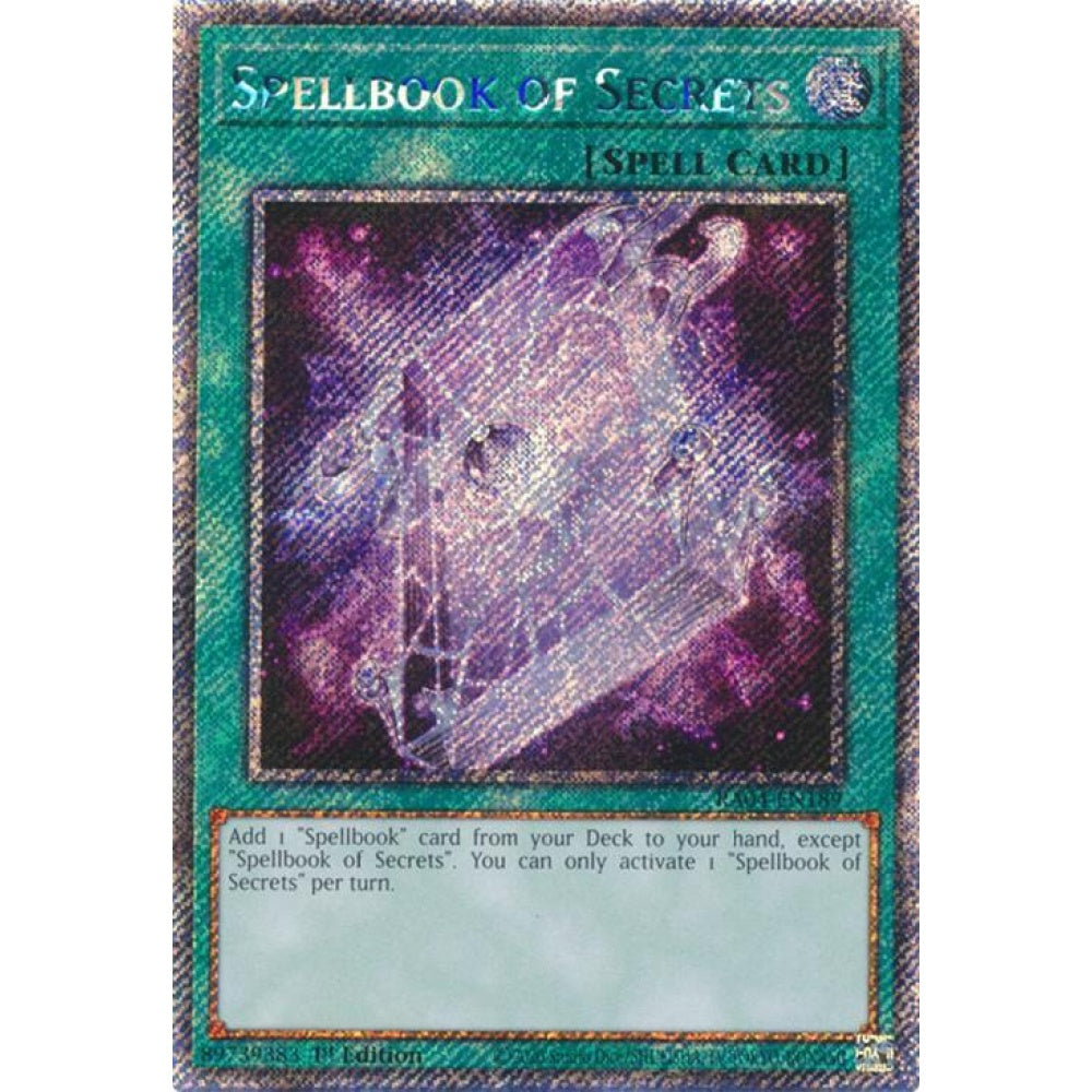 Spellbook of Secrets (Platinum Secret Rare) RA04-EN189 Platinum Rare Yu-Gi-Oh Quarter Century Stampede