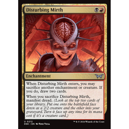 Disturbing Mirth, 212, uncommon, Magic: The Gathering, Duskmourn: House of Horror