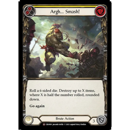 Argh... Smash! U-CRU009 Majestic Flesh & Blood Trading Card Game Crucible of War - Unlimited in Regular Art