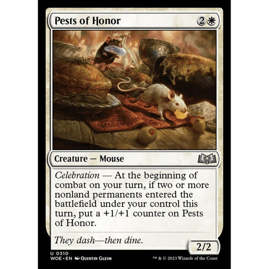 Pests of Honor, uncommon, 310, Magic the Gathering, Wilds of Eldraine