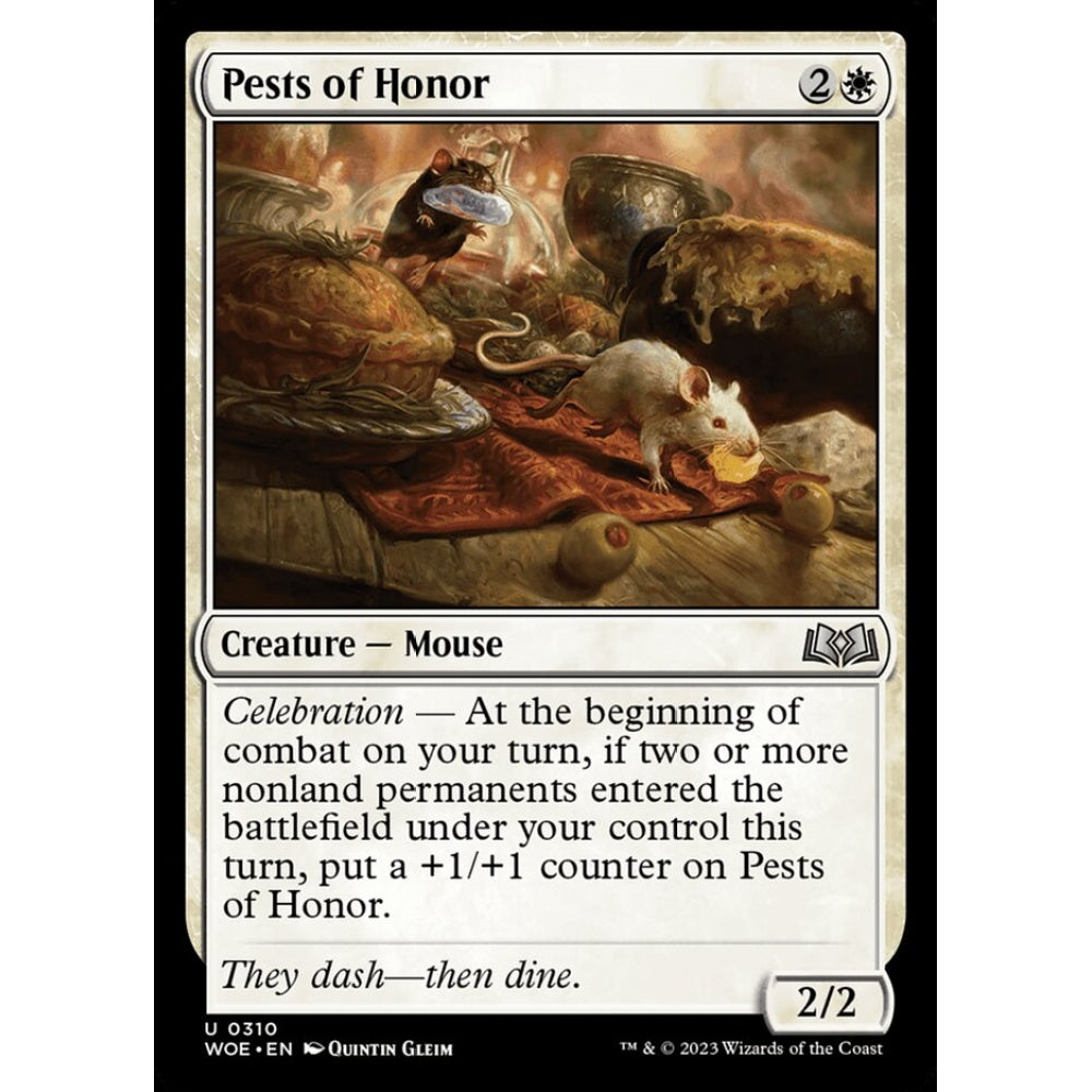 Pests of Honor, uncommon, 310, Magic the Gathering, Wilds of Eldraine