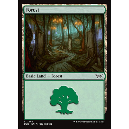 Forest, 286, common, Magic: The Gathering, Duskmourn: House of Horror