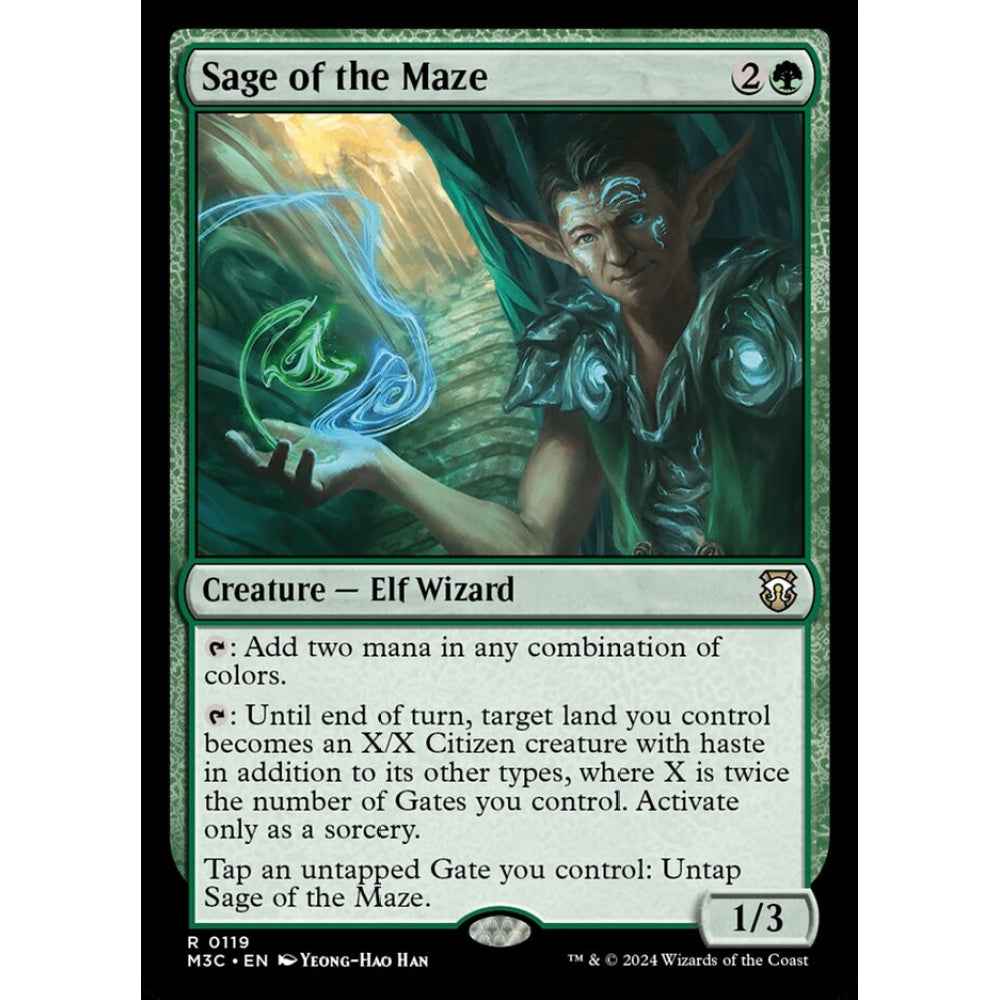 Sage of the Maze, 119, rare, Magic: The Gathering, Modern Horizons 3